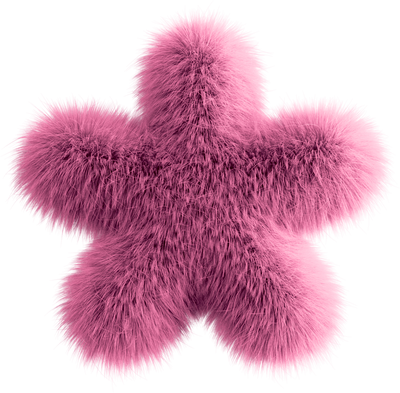 Pink 3D Fluffy Symbol Asterisk